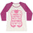 Virgin Teez  Baseball Tee Women's Tri-Blend Baseball Tee / small / Oatmeal / Berry I MADE A CONTRACT WITH THE GYM TO GET FIT WOMEN'S TRI-BLEND BASEBALL TEE