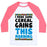 Virgin Teez  Baseball Tee Unisex Classic Baseball Tee / x-small / White/Neon Pink I MADE SOME CEREAL GAINS THIS MORNING UNISEX CLASSIC BASEBALL TEE