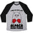 Virgin Teez  Baseball Tee Unisex Tri-Blend Baseball Tee / small / Athletic Gray / Black I MAY BE CUTE BUT ALPACA MEAN PUNCH! UNISEX TRI-BLEND BASEBALL TEE