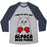 Virgin Teez  Baseball Tee Unisex Tri-Blend Baseball Tee / small / Athletic Gray / Navy I MAY BE CUTE BUT ALPACA MEAN PUNCH! UNISEX TRI-BLEND BASEBALL TEE