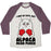 Virgin Teez  Baseball Tee Unisex Tri-Blend Baseball Tee / small / Oatmeal / Maroon I MAY BE CUTE BUT ALPACA MEAN PUNCH! UNISEX TRI-BLEND BASEBALL TEE