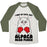 Virgin Teez  Baseball Tee Unisex Tri-Blend Baseball Tee / small / Oatmeal / Moss I MAY BE CUTE BUT ALPACA MEAN PUNCH! UNISEX TRI-BLEND BASEBALL TEE