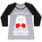Virgin Teez  Baseball Tee Women's Tri-Blend Baseball Tee / small / Athletic Gray / Black I MAY BE CUTE BUT ALPACA MEAN PUNCH! WOMEN'S TRI-BLEND BASEBALL TEE
