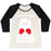 Virgin Teez  Baseball Tee Women's Tri-Blend Baseball Tee / small / Oatmeal / Black I MAY BE CUTE BUT ALPACA MEAN PUNCH! WOMEN'S TRI-BLEND BASEBALL TEE