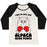Virgin Teez  Baseball Tee Women's Tri-Blend Baseball Tee / small / Oatmeal / Black I MAY BE CUTE BUT ALPACA MEAN PUNCH! WOMEN'S TRI-BLEND BASEBALL TEE