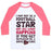 Virgin Teez  Baseball Tee Unisex Classic Baseball Tee / x-small / White/Neon Pink I MAY NOT BE A FOOTBALL STAR (BUT DON'T GET BETWEEN ME AND CAKE) UNISEX CLASSIC BASEBALL TEE