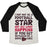 Virgin Teez  Baseball Tee Unisex Tri-Blend Baseball Tee / small / Oatmeal / Black I MAY NOT BE A FOOTBALL STAR (BUT DON'T GET BETWEEN ME AND CAKE) UNISEX TRI-BLEND BASEBALL TEE