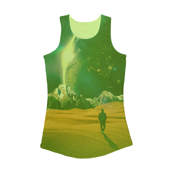 VIRGIN TEEZ Women Tank top Electric Green / XS In the Middle of No where Women Performance Tank Top