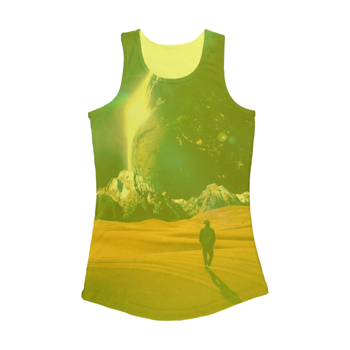 VIRGIN TEEZ Women Tank top Electric Yellow / XS In the Middle of No where Women Performance Tank Top