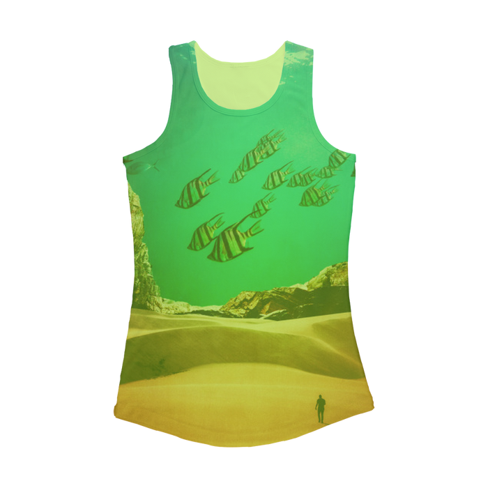 VIRGIN TEEZ Women Tank top Electric Green / XS Inside the Cave Women Performance Tank Top