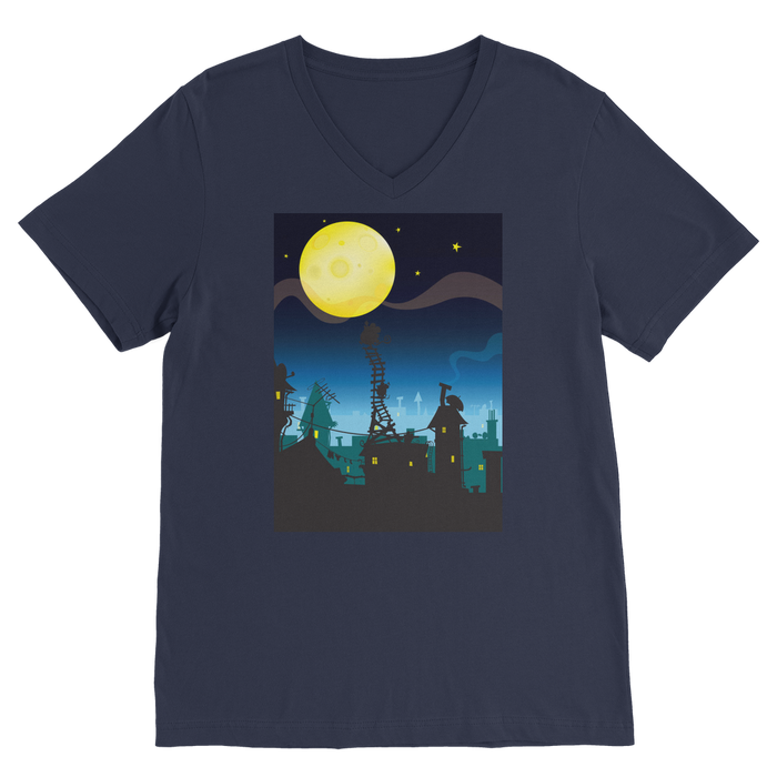 VIRGIN TEEZ Men T-Shirts Navy / Unisex / S It must be Cheese Premium V-Neck T-Shirt