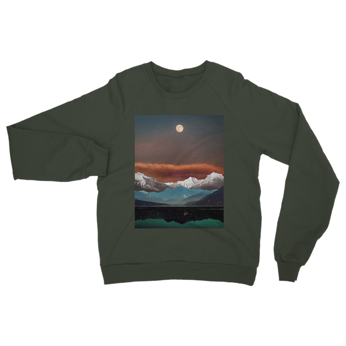 VIRGIN TEEZ Sweat Shirt Olive Green / S Landscape Collage No. 2 Classic Adult Sweatshirt
