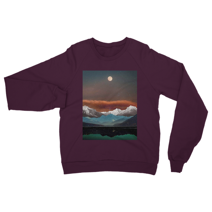 VIRGIN TEEZ Sweat Shirt Burgundy / S Landscape Collage No. 2 Classic Adult Sweatshirt