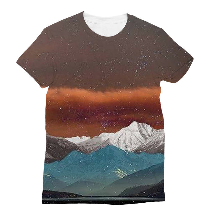 VIRGIN TEEZ Sublimation Women's T-Shirt XS Landscape Collage No. 2 Classic Sublimation Women's T-Shirt