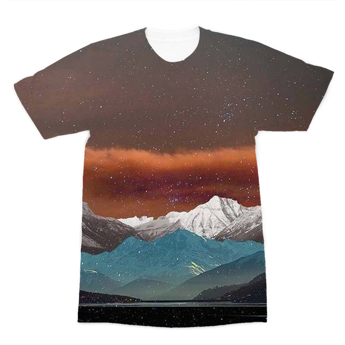 VIRGIN TEEZ Sublimation Men T-Shirt XS Landscape Collage No. 2 Premium Sublimation Adult T-Shirt