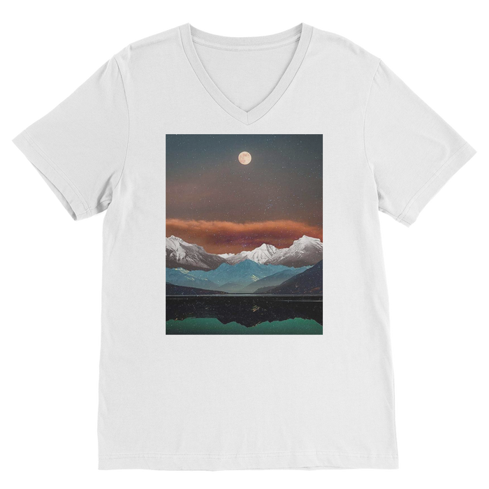 VIRGIN TEEZ Men T-Shirts White / Unisex / S Landscape Collage No. 2 Premium V-Neck T-Shirt