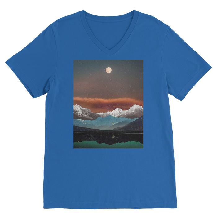 VIRGIN TEEZ Men T-Shirts Royal / Unisex / S Landscape Collage No. 2 Premium V-Neck T-Shirt