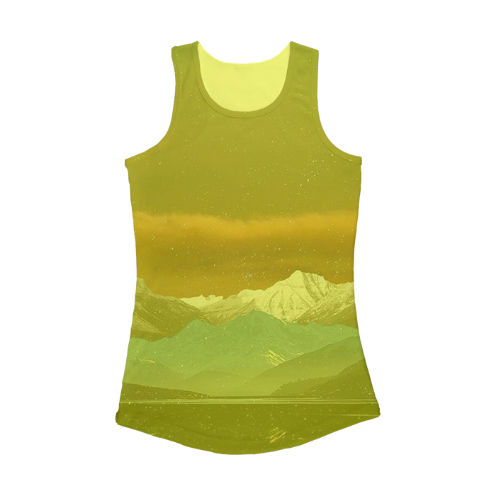 VIRGIN TEEZ Women Tank top Electric Yellow / XS Landscape Collage No. 2 Women Performance Tank Top