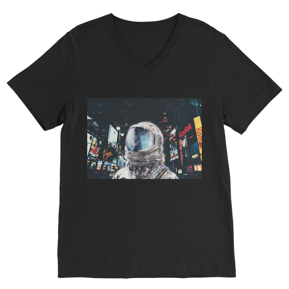 VIRGIN TEEZ Men T-Shirts Black / Unisex / S Late Night Life Premium V-Neck T-Shirt