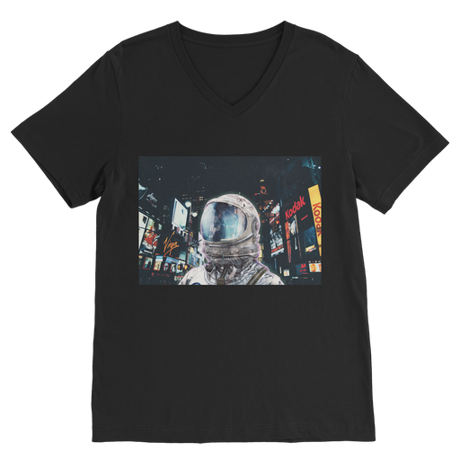 VIRGIN TEEZ Men T-Shirts Black / Unisex / S Late Night Life Premium V-Neck T-Shirt