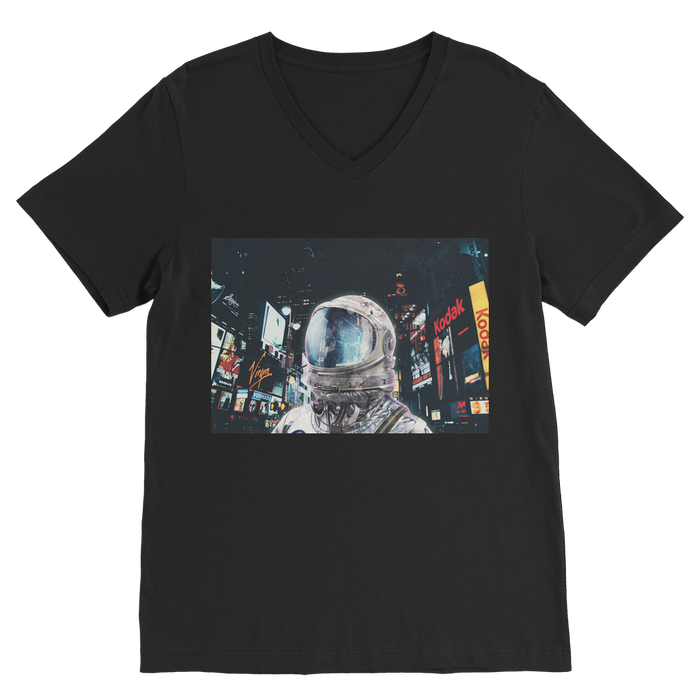 VIRGIN TEEZ Men T-Shirts Black / Unisex / S Late Night Life Premium V-Neck T-Shirt