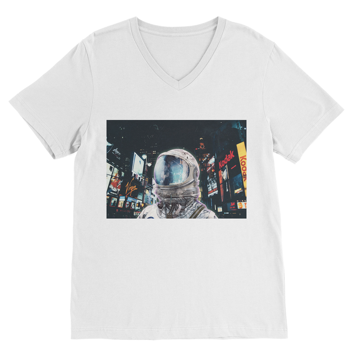 VIRGIN TEEZ Men T-Shirts White / Unisex / S Late Night Life Premium V-Neck T-Shirt