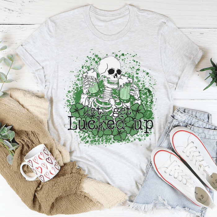 Let's Get Lucked Up Skull Tee