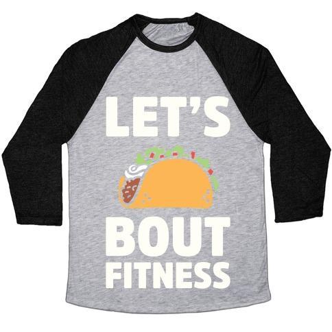 Virgin Teez  Baseball Tee Unisex Tri-Blend Baseball Tee / small / Athletic Gray / Black LET'S TACO BOUT FITNESS UNISEX TRI-BLEND BASEBALL TEE