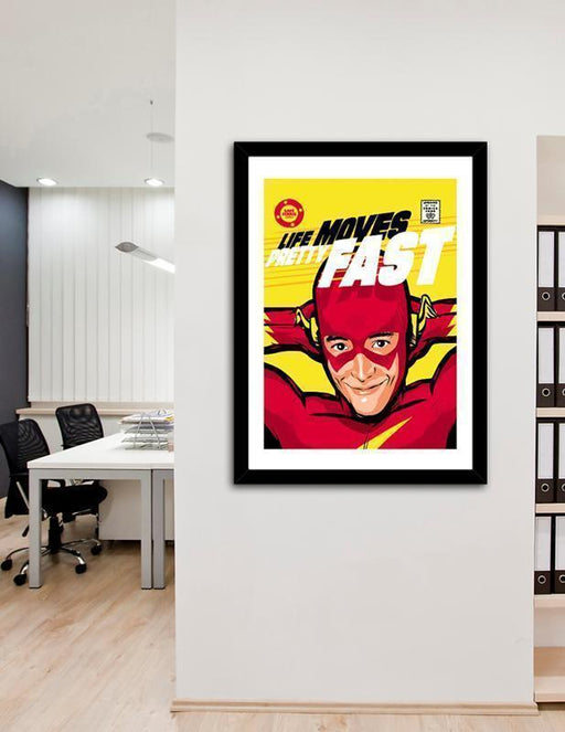 LUVD Framed Art Prints Life Moves Pretty Fast Frame