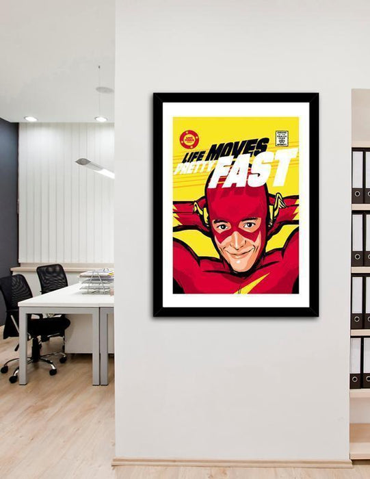 LUVD Framed Art Prints Life Moves Pretty Fast Frame
