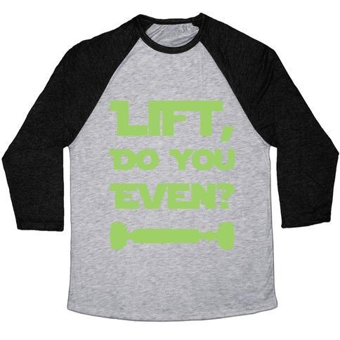Virgin Teez  Baseball Tee Unisex Tri-Blend Baseball Tee / small / Athletic Gray / Black LIFT, DO YOU EVEN? UNISEX TRI-BLEND BASEBALL TEE