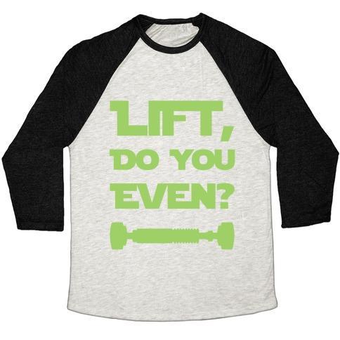 Virgin Teez  Baseball Tee Unisex Tri-Blend Baseball Tee / small / Oatmeal / Black LIFT, DO YOU EVEN? UNISEX TRI-BLEND BASEBALL TEE