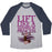 Virgin Teez  Baseball Tee Unisex Tri-Blend Baseball Tee / small / Athletic Gray / Navy LIFT LIKE A WARRIOR PRINCESS UNISEX TRI-BLEND BASEBALL TEE
