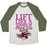 Virgin Teez  Baseball Tee Unisex Tri-Blend Baseball Tee / small / Oatmeal / Moss LIFT LIKE A WARRIOR PRINCESS UNISEX TRI-BLEND BASEBALL TEE