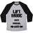 Virgin Teez  Baseball Tee Unisex Tri-Blend Baseball Tee / small / Athletic Gray / Black LIFT MODE: HARD UNISEX TRI-BLEND BASEBALL TEE