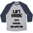 Virgin Teez  Baseball Tee Unisex Tri-Blend Baseball Tee / small / Athletic Gray / Navy LIFT MODE: HARD UNISEX TRI-BLEND BASEBALL TEE