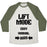 Virgin Teez  Baseball Tee Unisex Tri-Blend Baseball Tee / small / Oatmeal / Moss LIFT MODE: HARD UNISEX TRI-BLEND BASEBALL TEE