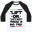 Virgin Teez  Baseball Tee Unisex Classic Baseball Tee / x-small / White/Black LIFT OR LIFT NOT THERE IS NO TRY UNISEX CLASSIC BASEBALL TEE