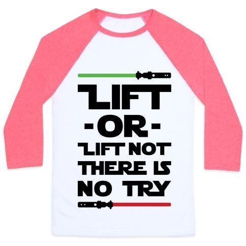 Virgin Teez  Baseball Tee Unisex Classic Baseball Tee / x-small / White/Neon Pink LIFT OR LIFT NOT THERE IS NO TRY UNISEX CLASSIC BASEBALL TEE