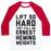 Virgin Teez  Baseball Tee Unisex Classic Baseball Tee / x-small / White/Red LIFT SO HARD THE CALL ME ERNEST HEMINGWEIGHTS UNISEX CLASSIC BASEBALL TEE