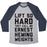 Virgin Teez  Baseball Tee Unisex Tri-Blend Baseball Tee / small / Athletic Gray / Navy LIFT SO HARD THE CALL ME ERNEST HEMINGWEIGHTS UNISEX TRI-BLEND BASEBALL TEE