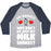 Virgin Teez  Baseball Tee Unisex Tri-Blend Baseball Tee / small / Athletic Gray / Navy LIFT WEIGHTS? HOW ABOUT WE GET MILKSHAKES? UNISEX TRI-BLEND BASEBALL TEE