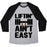 Virgin Teez  Baseball Tee Unisex Tri-Blend Baseball Tee / small / Athletic Gray / Black LIFTIN' AIN'T EASY UNISEX TRI-BLEND BASEBALL TEE