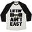 Virgin Teez  Baseball Tee Unisex Tri-Blend Baseball Tee / small / Oatmeal / Black LIFTIN' AIN'T EASY UNISEX TRI-BLEND BASEBALL TEE