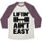 Virgin Teez  Baseball Tee Unisex Tri-Blend Baseball Tee / small / Oatmeal / Maroon LIFTIN' AIN'T EASY UNISEX TRI-BLEND BASEBALL TEE