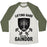 Virgin Teez  Baseball Tee Unisex Tri-Blend Baseball Tee / small / Oatmeal / Moss LIFTING HARD FROM HERE TO GAINDOR UNISEX TRI-BLEND BASEBALL TEE