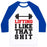 Virgin Teez  Baseball Tee Unisex Classic Baseball Tee / x-small / White/Blue LIFTING: I LIKE THAT SHIT UNISEX CLASSIC BASEBALL TEE