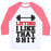 Virgin Teez  Baseball Tee Unisex Classic Baseball Tee / x-small / White/Neon Pink LIFTING: I LIKE THAT SHIT UNISEX CLASSIC BASEBALL TEE