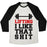Virgin Teez  Baseball Tee Unisex Tri-Blend Baseball Tee / small / Oatmeal / Black LIFTING: I LIKE THAT SHIT UNISEX TRI-BLEND BASEBALL TEE