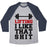 Virgin Teez  Baseball Tee Unisex Tri-Blend Baseball Tee / small / Athletic Gray / Navy LIFTING: I LIKE THAT SHIT UNISEX TRI-BLEND BASEBALL TEE